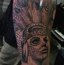 If you want to have your tattoo conveying the symbolism of the this tattoo has a great meaning in the mythology of ancient mexico. 50 Day Of The Dead Tattoos For Girls 2021 Sugar Skull Flowers Designs