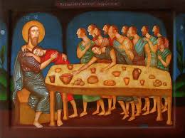 And As They Reclined At Table And Were Eating Jesus Said Amen I Say To You One Of You Will Betray Me One Who Is Eating Church Art Christian Art Bible