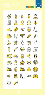 Download Medical Big Set Yellow Icon Pack Available In Svg Png Eps Ai Icon Fonts Icon Pack Icon Font Icon