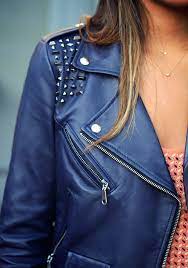 Shopping Your Favorite Designer Rebecca Minkoff Blue Leather Jacket Fashion Leather Jacket