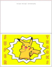 Http Www Freeprintable Com Print Free Printable Thank You Cards Pikachus Big Thank You Pokemon Printables Pokemon Birthday Party Pokemon Party