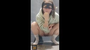 Siamese adolescent squirts in a public dressing room