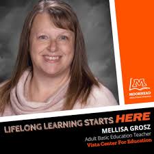 It's time to recognize our team! This week's staff member is Mellisa Grosz,  a Adult Basic Education Teacher at Vista Center for Education. 🧡 Thank you  for everything you do. 👏👏👏 #LifelongLearningStartsHere
