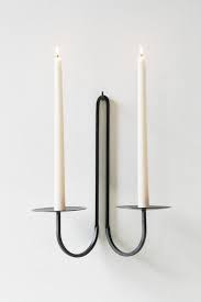 Decorative Candle Holder Two Arm Wall Mounted Brass Or Iron Hoppe Shoppe In 2020 Candle Holder Decor Iron Candle Holder Iron Candle Holders