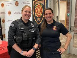 Mishawaka Fire and Police are at the Ivy Tech job fair. Come see Officer  Borrelli and FireFighter Sotelo. 3pm to 6pm tonight.