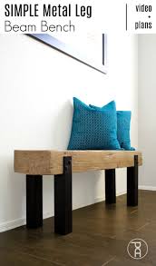 Simple Metal Leg Beam Bench Video Plans Pneumatic Addict
