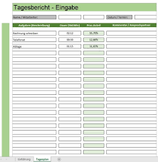 Kündigung vorlage lebenslauf vorlage bewerbung vorlage und vieles mehr zum gratis downloaden. Vorlage Als Download Tagesbericht In Excel