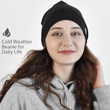 Buy MCTi Slouchy Beanie for Men Women, Winter Warm Stretchy Skull Cap Hat  Lightweight for Running Cycling 2 Packed Black and Black at Amazon.in