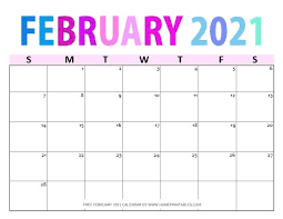 Select any style you want then download and print. Free Printable February 2021 Calendar In Pdf 12 Designs In 2021 Calendar Printables Kids Calendar Free Printable Calendar Monthly