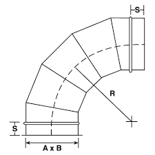 90 Degree Elbow 5 Pieces Sheet Metal Connectors Inc