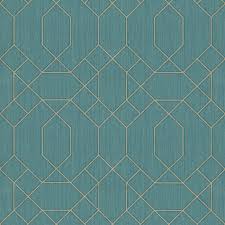 Check out our teal wallpaper selection for the very best in unique or custom, handmade pieces from our wallpaper shops. Grandeco Opus Cantate Geometric Teal Gold Wallpaper Os3210