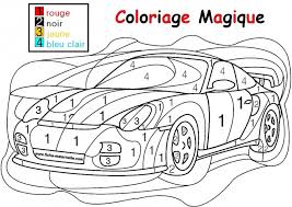 Coloriage voiture de sport à imprimer et dessin. Coloriage Magique Numeration De Voiture Dessin Gratuit A Imprimer