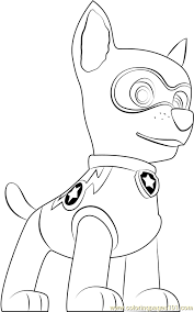 Paw patrol chase coloring pages are a fun way for kids of all ages to develop creativity, focus, motor skills and color recognition. Super Chase Coloring Page For Kids Free Paw Patrol Printable Coloring Pages Online For Kids Coloringpages101 Com Coloring Pages For Kids