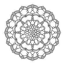 Bild Schöne Mandala Form Zum Ausmalen Vektor Mandala Blumen Blume