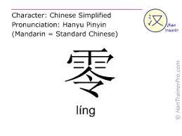 English Translation Of 零 ( Ling / Líng ) - Zero In Chinese