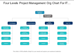 Four Levels Project Management Org Chart For It Company