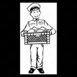 abeka clip art milkman in white hat with green crate of milk jugs milkman in white hat with green crate of milk jugs