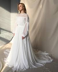 Chiffon Bishop Sleeve Wedding Dress Bohemian Wedding Dress Statement Bishop Sleeve Wedding Dress Puff Sleeve Chiffon Bridal Gown Puffed Sleeves Wedding Dress Olympia In 2020 Poet Sleeve Wedding Dress Etsy Wedding Dress Amazing Wedding Dress