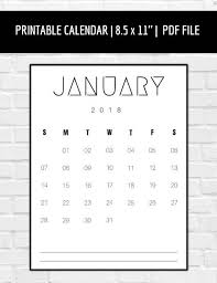 Black And White Calendar Printable Calendar 2018 Black And White Calendar Calendar Calendar Printables Printable Calendar Calendar 2018