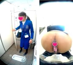 美人バスガイドが和式トイレで用足し中！