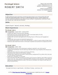 Paralegal Intern Resume Samples Qwikresume