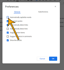 Locate the setting for capitalize first letter of sentences and uncheck the box next to it. How To Disable Auto Capitalize In Google Docs Solveyourdocuments