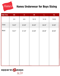 hanes t shirts youth size chart