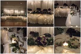 Winter Wedding Koll Head Table Bridal Party Table Decorations Head Table Wedding Head Table Wedding Decorations