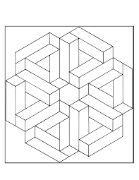 Pin By Noran Nabil On Coloring Optical Illusions Art Geometric Coloring Pages Geometric Art