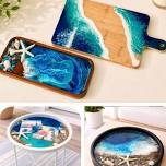 Beach Wave Resin Serving Boards and Trays