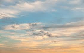 Subtle orange blue radient sunset sky ...