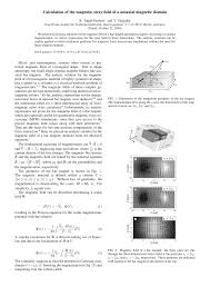 Pdf Calculation Of The Magnetic Stray Field Of A Uniaxial Magnetic Domain