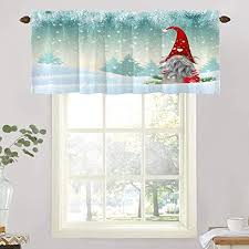 Browse our great prices & discounts on the best window scarves. Amazon Com Baonews Christmas Landscape Kitchen Valances Window Curtain Christmas Gnomes Blackout Decoration Small Window Valances Curtains Drapes For Kitchen Bedroom 52 X 18 Inch Home Kitchen