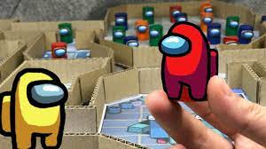 Impostor Game In Among Us Cardboard Game Diy Youtube Paper Toys Template Cardboard Crafts Diy Youtube
