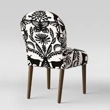 Caracara Rounded Back Dining Chair Black White Animal Print Opalhouse Black White Animal Print Round Back Dining Chairs Chair Animal Print Chair