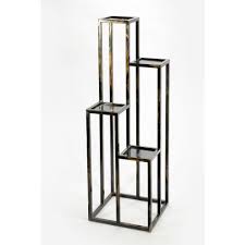 Ore International 47 25 In 4 Tier Black Gold Cast Metal Plant Stand Lb 1713 The Home Depot Iron Plant Stand Metal Plant Stand Cast Iron Plant