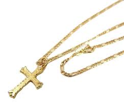 To see more items like this one, visit our mens gold cross collection. 10k Gold Cross On 20 34 Figaro Chain From Rubylane