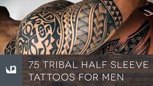 Bull dog with tribal tattoos on sleeve tattoos design. 75 Tribal Half Sleeve Tattoos For Men Youtube