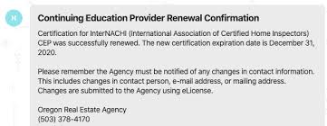 If you have a commercial driver's license (cdl), you may have to also present medical certification when you renew. Free Online Continuing Education For Licensed Real Estate Agents In Oregon Internachi
