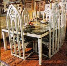 Gothic Carved And Painted Wooden Dining Chairs Table Furniture Wooden Dining Tables Gothic Chair Wooden Dining Chairs