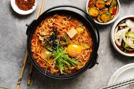 Kimchi Ramen Stew Kimchi Jjigae Lindseyeatsla Kimchi Ramen Kimchi Jigae Recipe Vegetarian Kimchi
