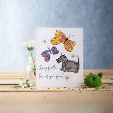 Every time they will look at those flowers they will definitely smile and thank you. Sorry For The Loss Of Your Friend Dog Wildflower Plantable Seed Card Hannah Marchant