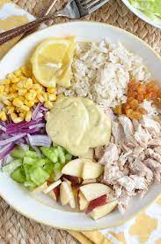 Low Syn Curried Chicken Rice Salad Bowl Slimming Eats