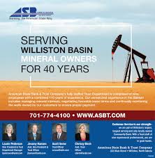 A brief overview of bank trust departments how to hire a bank trust department Saturday July 6 2019 Ad American State Bank Trust Co Williston Herald
