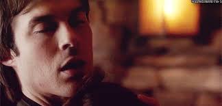 Elena sucks Damon's hand