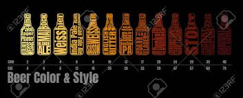Beer Bottle With Lettering Beer Chart Infographic Of Style And
