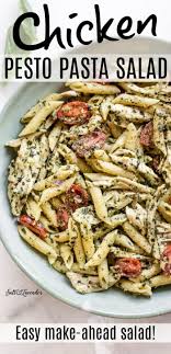 Chicken Pesto Pasta Salad In 2020 Chicken Pasta Salad Recipes Pesto Pasta Salad Cold Pasta Salad Recipes