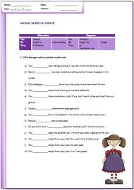 For exercises, you can reveal the answers first (submit worksheet. Modal Verbs Of Advice Worksheet