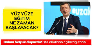 1 haziran okullar kapanıyor mu? Bakan Selcuk Son Dakika Duyurdu Okullar Ne Zaman Acilacak Okullarda Yuz Yuze Egitim Ne Zaman Baslayacak Tarih Belli Mi Egitim Haberleri