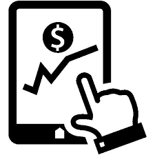 Financial Graphic Of Stocks On Tablet Screen Free Vector Icons Designed By Freepik Tablet Screen Business Icon Free Icons